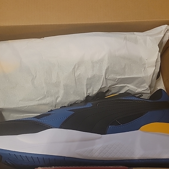 New Puma X-Ray Speed Lace Up Shoes lake blue, black, tangerine Men’s size 12 - Picture 6 of 8